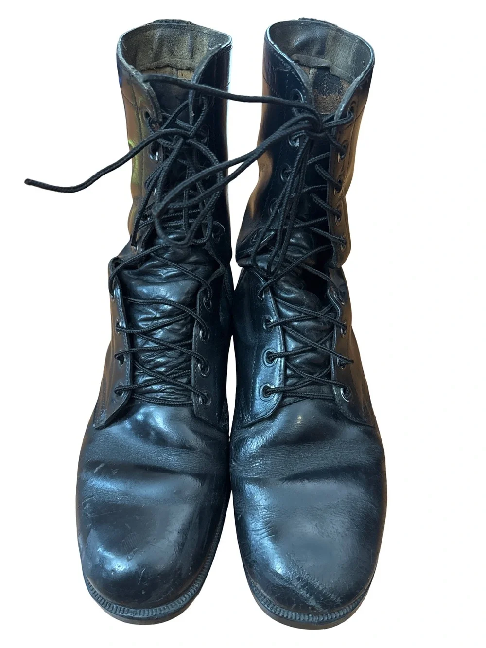 Vintage 70’s/80’s U.S. Military Leather Combat Surplus Boots Black Mens Size 11R